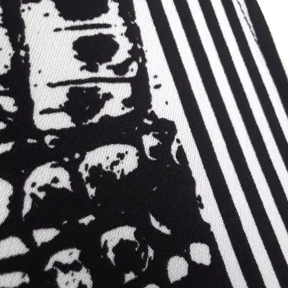 Style & Co Black & White Ruched Sleeve Stretch Top - Picture 10 of 13